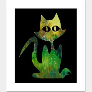 Cat Van Gogh Poet's Garden Posters and Art